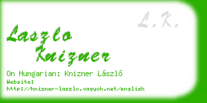 laszlo knizner business card