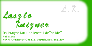 laszlo knizner business card